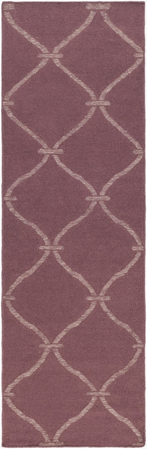 Surya Stallman Slm-1000 2'6" X 8' Handmade Durable Rug – Modern Decor With Natural Charm, Spot Clean Only! Mauve Wool,Viscose,Cotton Slm1002-268