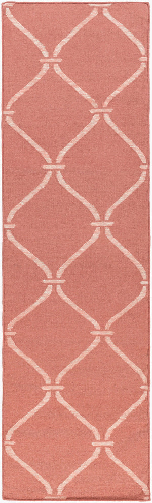 Surya Stallman Slm-1000 2'6" X 8' Handmade Durable Rug – Modern Decor With Natural Charm, Spot Clean Only! Dusty Pink Wool,Viscose,Cotton Slm1003-268