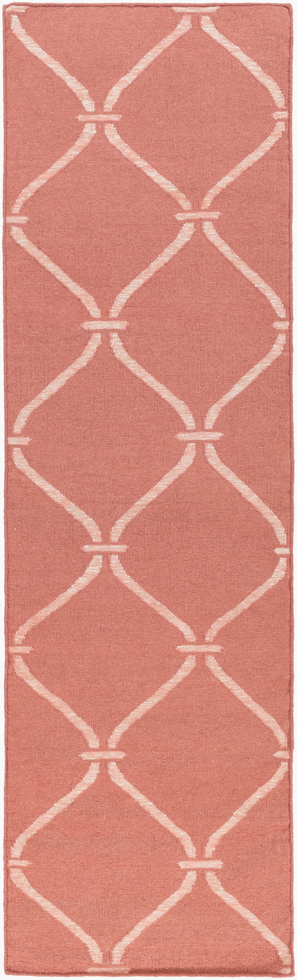 Surya Stallman Slm-1000 2'6" X 8' Handmade Durable Rug – Modern Decor With Natural Charm, Spot Clean Only! Dusty Pink Wool,Viscose,Cotton Slm1003-268