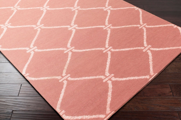 Surya Stallman Slm-1000 2'6" X 8' Handmade Durable Rug – Modern Decor With Natural Charm, Spot Clean Only! Dusty Pink Wool,Viscose,Cotton Slm1003-268