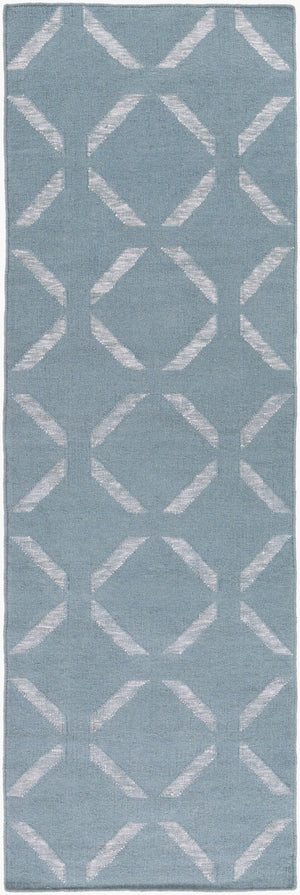 Surya Stallman Slm-1000 2'6" X 8' Handmade Durable Rug – Modern Decor With Natural Charm, Spot Clean Only! Medium Gray Wool,Viscose,Cotton Slm1011-268