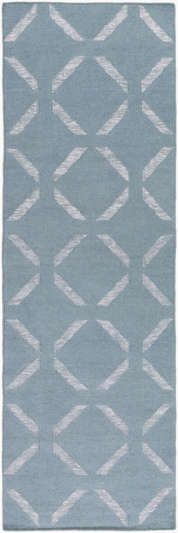 Surya Stallman Slm-1000 2'6" X 8' Handmade Durable Rug – Modern Decor With Natural Charm, Spot Clean Only! Medium Gray Wool,Viscose,Cotton Slm1011-268