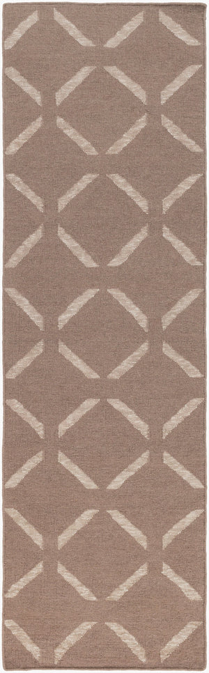 Surya Stallman Slm-1000 2'6" X 8' Handmade Durable Rug – Modern Decor With Natural Charm, Spot Clean Only! Taupe Wool,Viscose,Cotton Slm1014-268