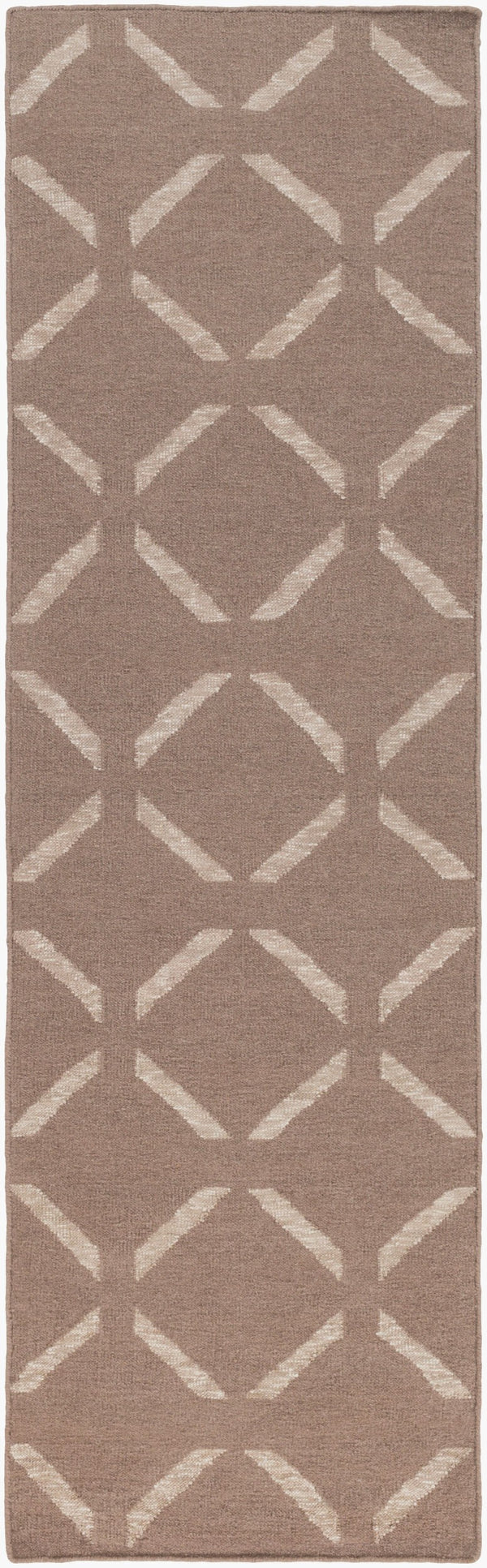 Surya Stallman Slm-1000 2'6" X 8' Handmade Durable Rug – Modern Decor With Natural Charm, Spot Clean Only! Taupe Wool,Viscose,Cotton Slm1014-268
