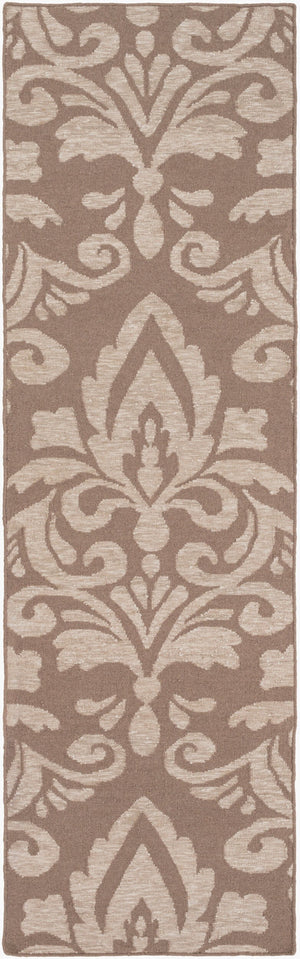 Surya Stallman Slm-1000 2'6" X 8' Handmade Durable Rug – Modern Decor With Natural Charm, Spot Clean Only! Taupe Wool,Viscose,Cotton Slm1018-268