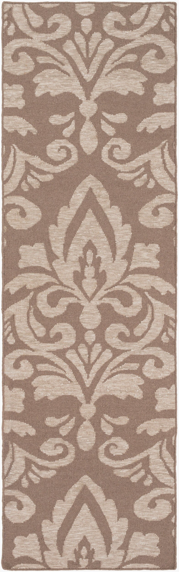 Surya Stallman Slm-1000 2'6" X 8' Handmade Durable Rug – Modern Decor With Natural Charm, Spot Clean Only! Taupe Wool,Viscose,Cotton Slm1018-268