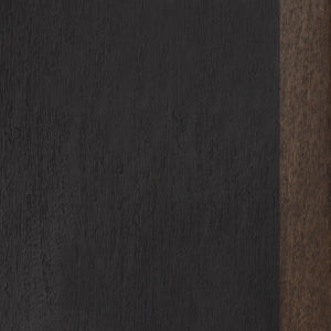 Porter Designs Porter Udo Solid Mango Wood Dining Table With Two-tone Finish, Stylish Trestles For Modern Elegance Black Wood 07-108-01-8791