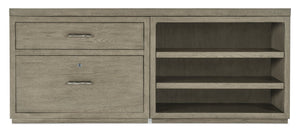 Hooker Furniture Linville Weathered Mink Credenza With Lateral File, Locking Drawer, Adjustable Shelves, Freestanding Design 24.00 L x 72.00W x 30.00H 6150-10909-85