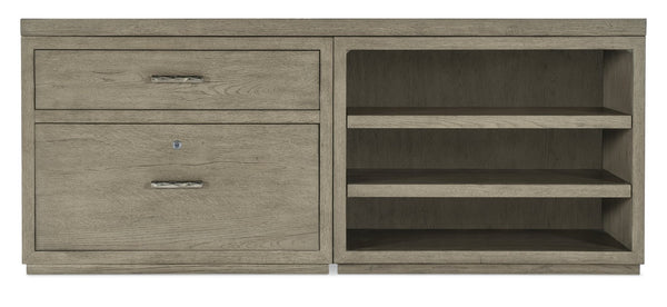 Hooker Furniture Linville Weathered Mink Credenza With Lateral File, Locking Drawer, Adjustable Shelves, Freestanding Design 24.00 L x 72.00W x 30.00H 6150-10909-85