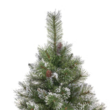 Christopher Knight Home® - Noble House - - 9' Brilste Mixed Hinged Tree With Snow And Glitter And 114 Frosted Pine Cones And Dia:61