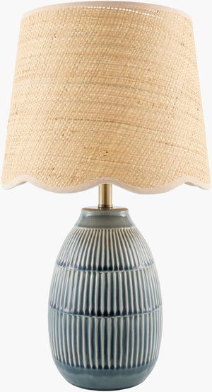 Livabliss Soleny Jute Textured Table Lamp with Warm Metallic Base for Coastal Bedside Decor SLNY-005