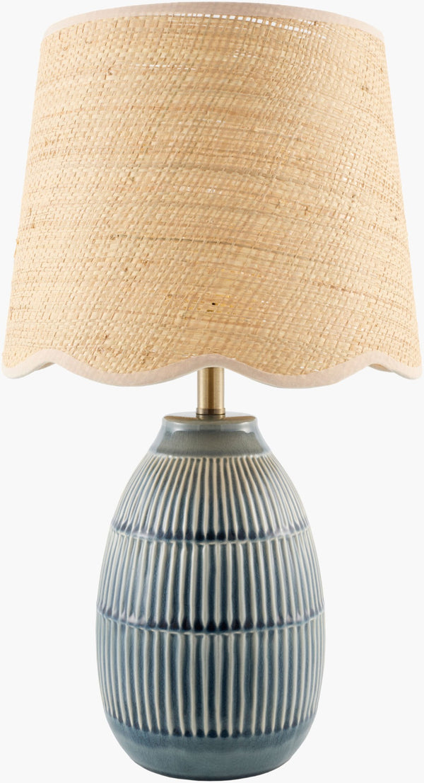 Livabliss Soleny Jute Textured Table Lamp with Warm Metallic Base for Coastal Bedside Decor SLNY-005
