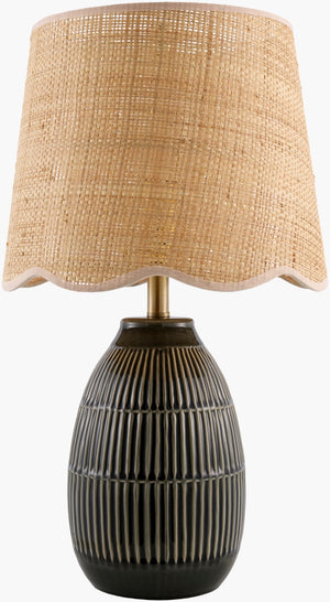 Livabliss Soleny Coastal Jute and Felt Table Lamp Warm Ambient Glow for Bedroom or Entryway SLNY-007