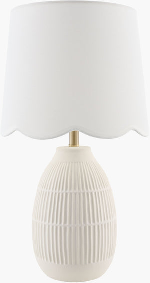 Livabliss Soleny Coastal Traditional Table Lamp with Linen Shade and Textured Metal Base SLNY-008