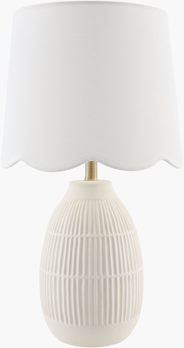 Livabliss Soleny Coastal Traditional Table Lamp with Linen Shade and Textured Metal Base SLNY-008