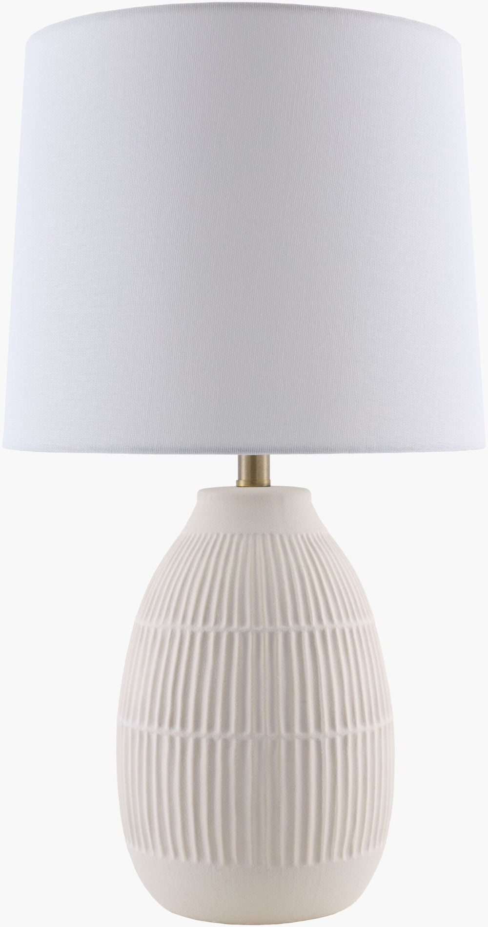 Livabliss Soleny Linen Shade Table Lamp with Metal Base for Coastal Bedroom or Entryway SLNY-015