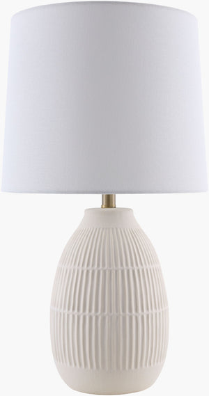 Livabliss Soleny Linen Shade Table Lamp with Metal Base for Coastal Bedroom or Entryway SLNY-015