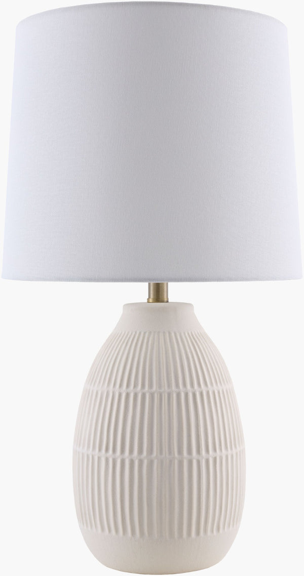 Livabliss Soleny Linen Shade Table Lamp with Metal Base for Coastal Bedroom or Entryway SLNY-015
