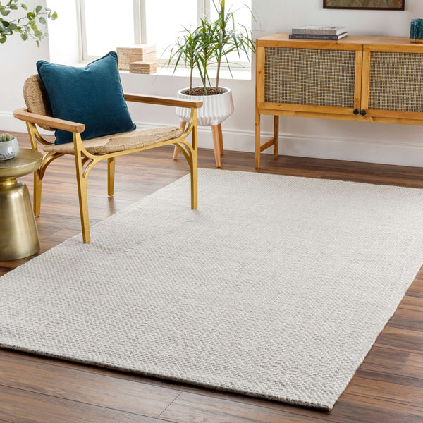 Surya Solo Slo-12 2' X 3' Handmade Modern Rug - Luxurious New Zealand Wool & Viscose For Timeless Elegance Light Slate Viscose,Nz Wool Slo14-23