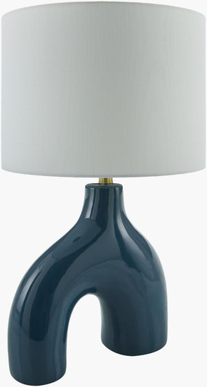 Livabliss Solara Rustic Ceramic Iron Table Lamp with Cotton Shade for Farmhouse Living Rooms SLR-005