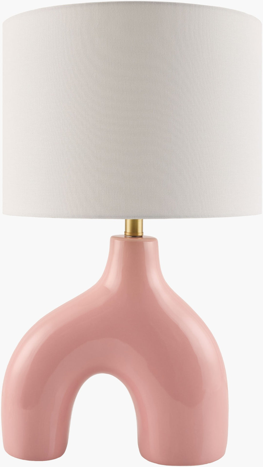 Livabliss Solara Ceramic Iron Base Cottage Table Lamp with Cotton Shade for Warm Ambient Glow SLR-007