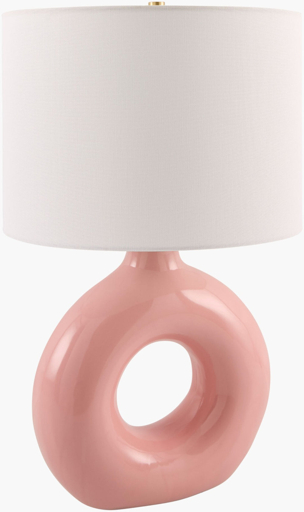 Livabliss Solara Ceramic Iron Base Table Lamp with Cotton Shade for Cottage Bedroom Ambiance SLR-011