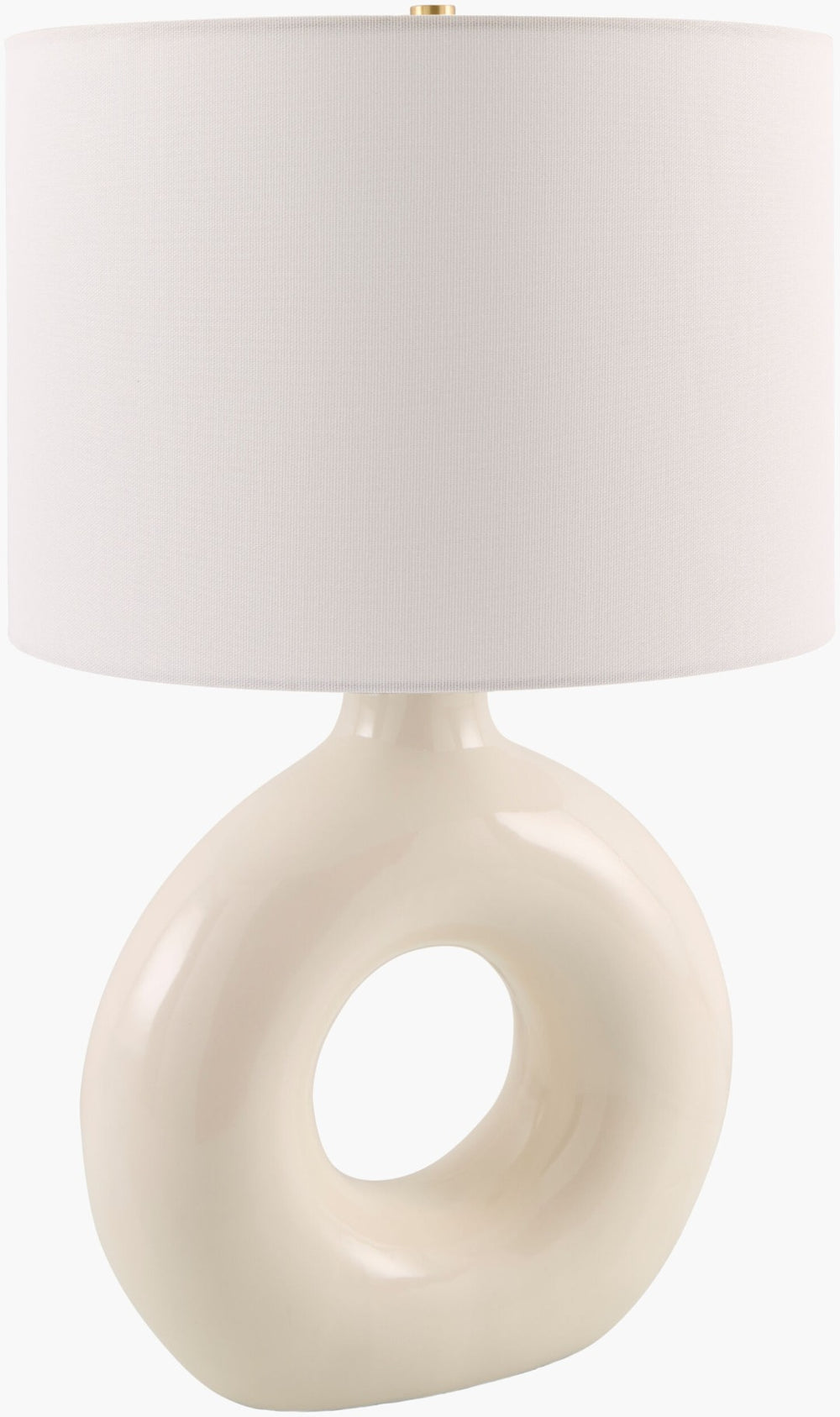 Livabliss Solara Ceramic Iron Base Table Lamp with Cotton Shade for Farmhouse Living Rooms SLR-012