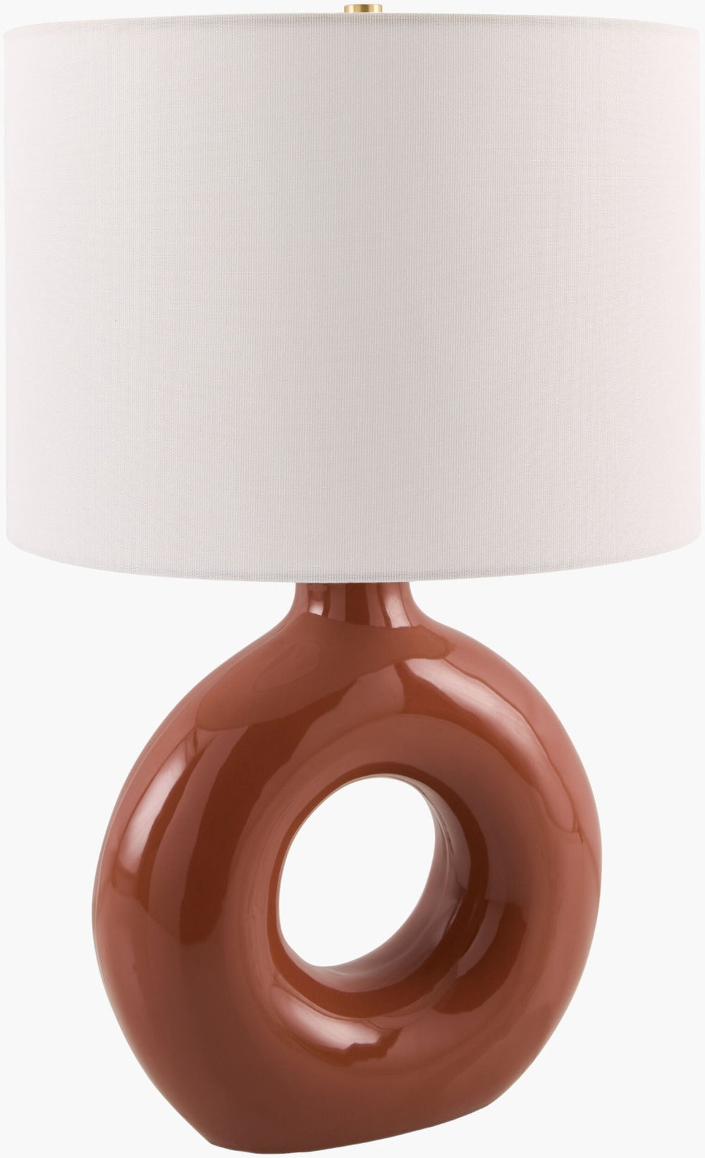 Livabliss Solara Ceramic Iron Cottage Table Lamp with Cotton Shade for Warm Bedside Ambiance SLR-014