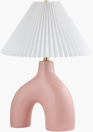 Livabliss Solara Handcrafted Ceramic Arts and Crafts Table Lamp with Iron Finial Warm Ambient Glow SLR-019