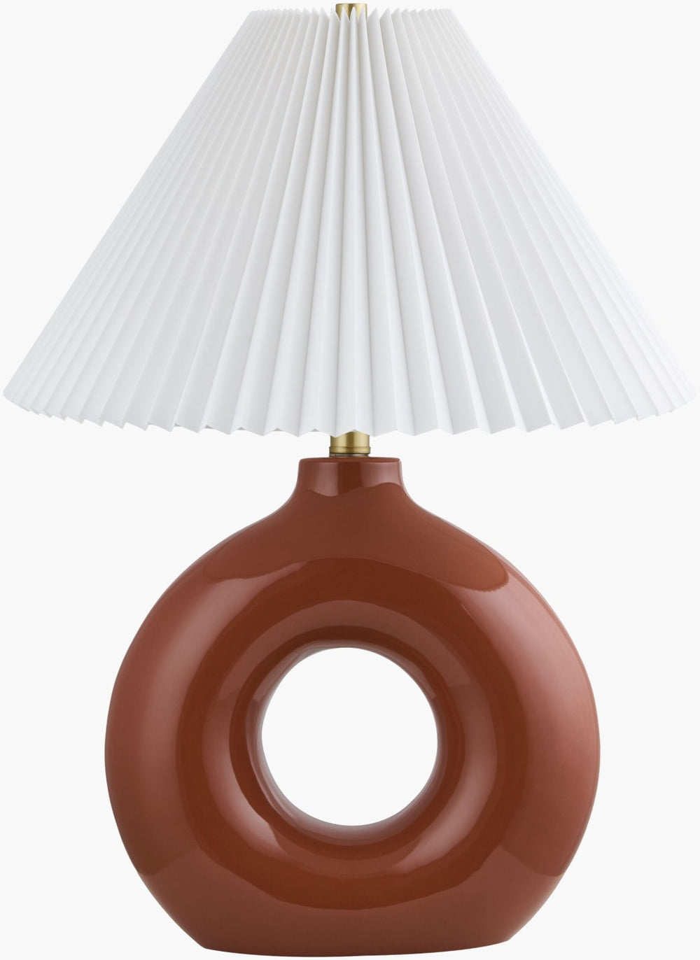 Livabliss Solara Ceramic Arts and Crafts Table Lamp with Iron Finial for Bedside Ambiance SLR-026