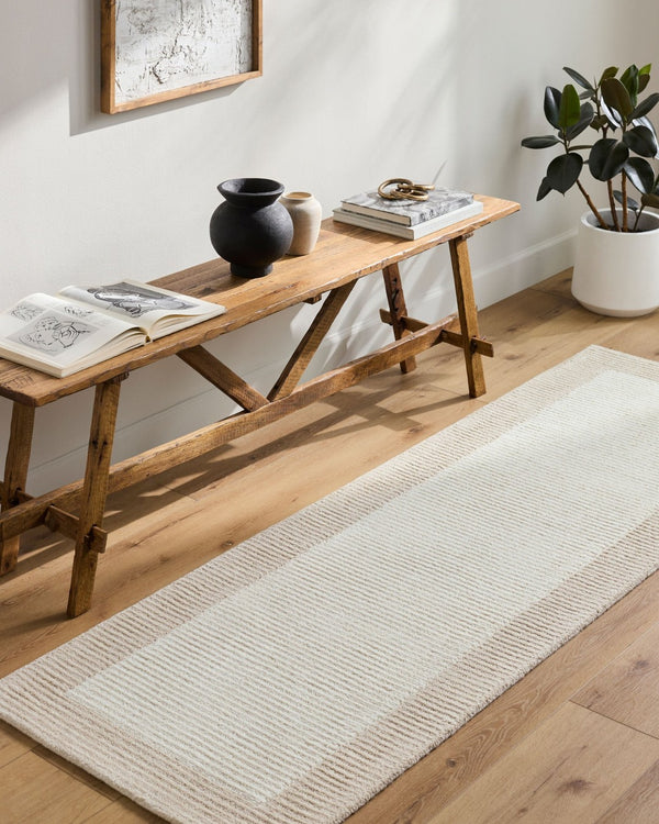 Livabliss Skylar Hand Tufted Wool Area Rug for Large Living Rooms with Artisan Crafted Pile Light Beige, Be 12' x 15' SLR2300-1215