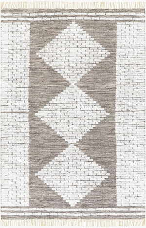 Surya Salinas 2' X 3' Handmade Wool Rug – Elegant Global Design With Durable Construction For Any Room White Wool,Viscose,Cotton Sls2302-576