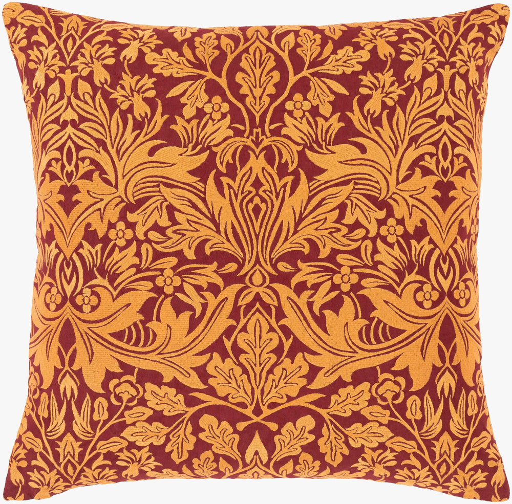 Surya Shelter 18"X18" Cotton Accent Pillow - Traditional Elegance & Timeless Charm For Any Decor Burgandy Cotton,Cotton Slt002-1818