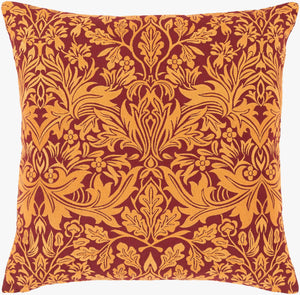 Surya Shelter 18"X18" Cotton Accent Pillow - Traditional Elegance & Timeless Charm For Any Decor Burgandy Cotton,Cotton Slt002-1818