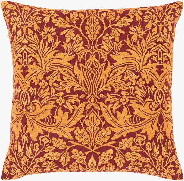 Surya Shelter 18"X18" Cotton Accent Pillow - Traditional Elegance & Timeless Charm For Any Decor Burgandy Cotton,Cotton Slt002-1818