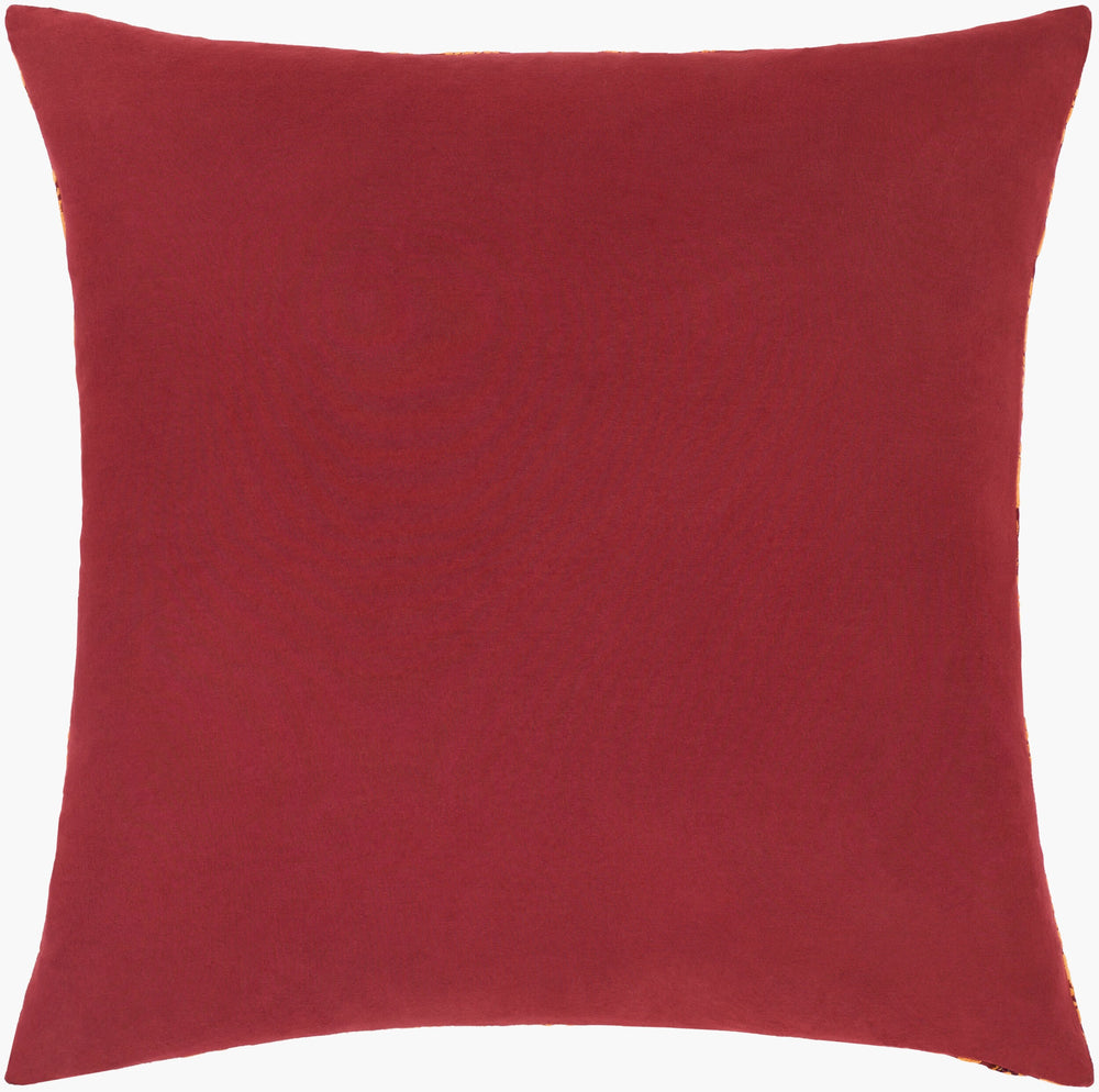 Surya Shelter 18"X18" Cotton Accent Pillow - Traditional Elegance & Timeless Charm For Any Decor Burgandy Cotton,Cotton Slt002-1818