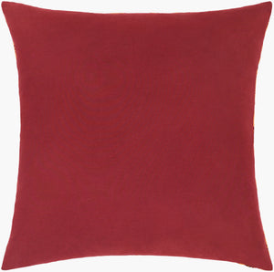 Surya Shelter 18"X18" Cotton Accent Pillow - Traditional Elegance & Timeless Charm For Any Decor Burgandy Cotton,Cotton Slt002-1818
