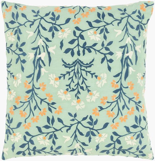 Surya Shelter 18"X18" Cotton Accent Pillow - Traditional Elegance & Timeless Charm For Any Decor Seafoam Cotton,Cotton Slt003-1818