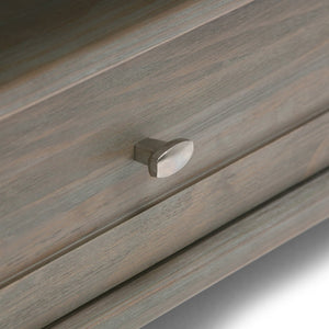 English Elm Warm Shaker Solid Wood Coffee Table - 48" Distressed Grey With Hidden Storage & Classic Style B136P159699-GIGA