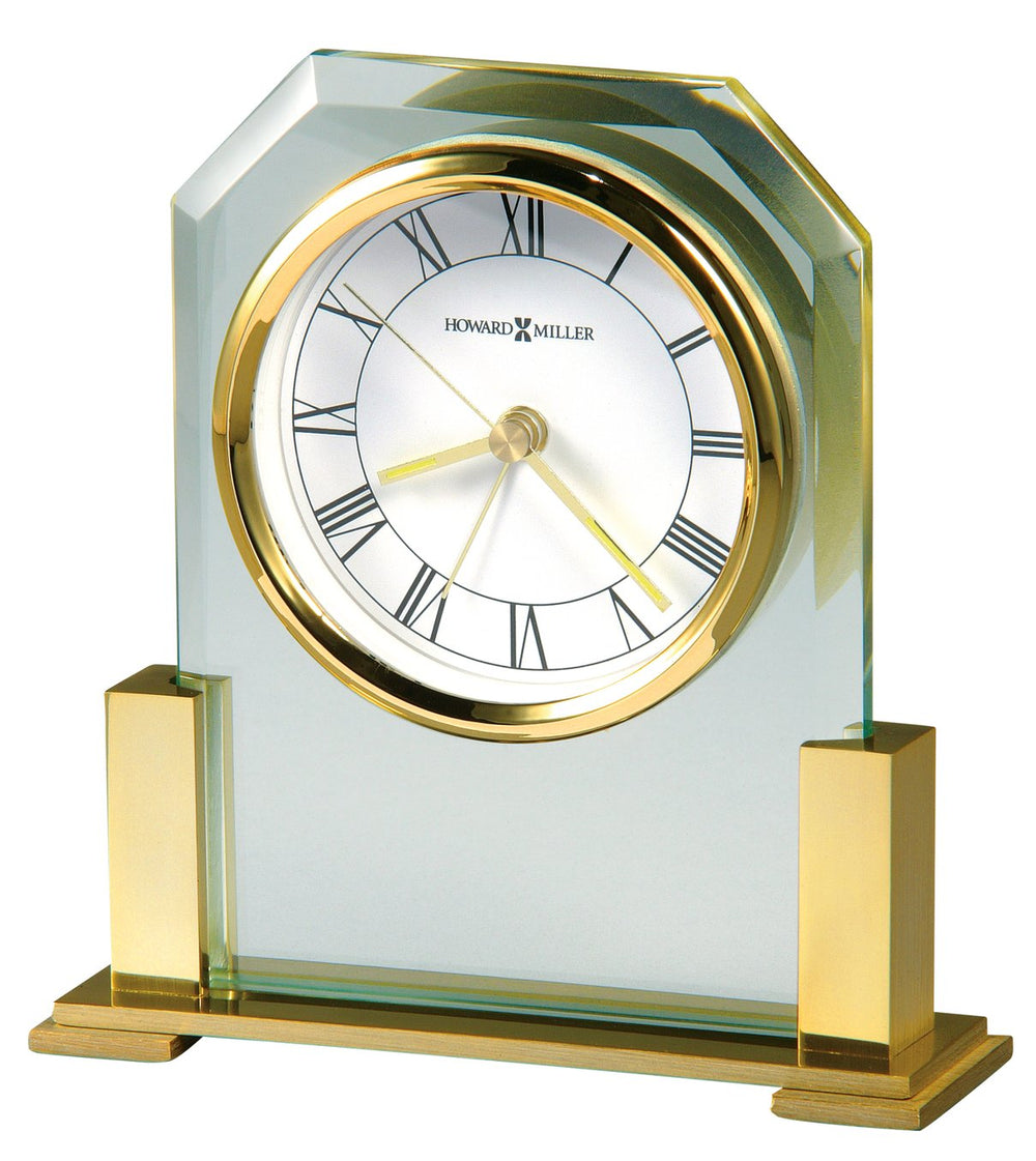 Hekman Furniture 613573 Paramount Table Clock: Elegant Brass Finish With Luminous Hands & Quartz Movement For Any Space Polished Brass Paramount Table Top Clock 613573