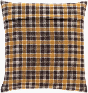 Surya Stanley Luxurious 18" Accent Pillow - Elegant Home Decor, Soft Polyester Blend, Easy Care Design Black Polyester,Wool,Nylon,Polyester,Wool,Nylon Sly002-2020