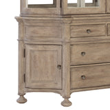 Higgins Street Curio China Cabinet Brown with Woodland Stone Finish P349-DR-K4 Pulaski Furniture