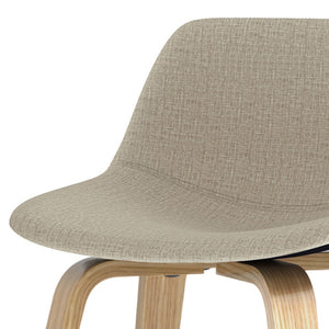 English Elm Randolph Mid-Century Modern Bentwood Bar Stools - Set Of 2 With Upholstered Seats & Chrome Footrests B136P159454-GIGA