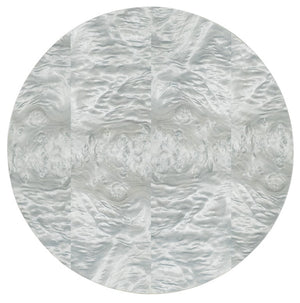 Hooker Furniture Melange Emile Accent Table — 20" Round Hickory & Burl Veneer End Table With Charcoal-Silver Finish, Sculptural Base 628-80541-95