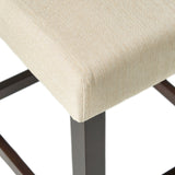 Christopher Knight Home® - Noble House - Mackinsey Brown Mahogany Acacia Counterstool with Beige Cushion