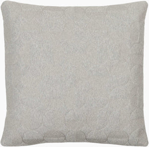 Surya Semicircle 18"L X 18"W Cotton Accent Pillow - Stylish Modern Design For Chic Home Decor Upgrade Pewter Cotton,Cotton Smc001-2222d