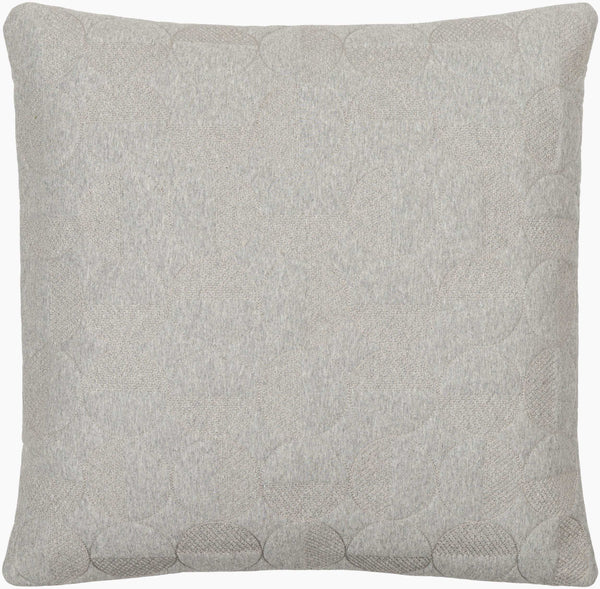 Surya Semicircle 18"L X 18"W Cotton Accent Pillow - Stylish Modern Design For Chic Home Decor Upgrade Pewter Cotton,Cotton Smc001-2222d