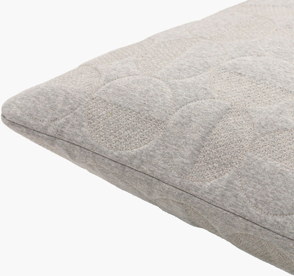 Surya Semicircle 18"L X 18"W Cotton Accent Pillow - Stylish Modern Design For Chic Home Decor Upgrade Pewter Cotton,Cotton Smc001-2222d