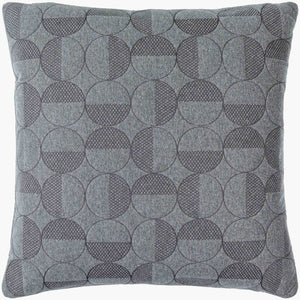 Surya Semicircle 18"L X 18"W Cotton Accent Pillow - Stylish Modern Design For Chic Home Decor Upgrade Charcoal Cotton,Cotton Smc002-2020d