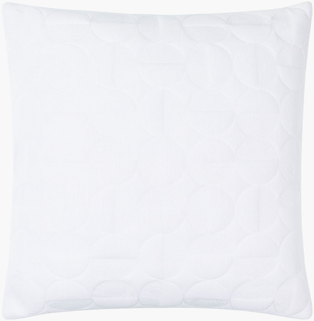 Surya Semicircle 18"L X 18"W Cotton Accent Pillow - Stylish Modern Design For Chic Home Decor Upgrade White Cotton,Cotton Smc003-2020